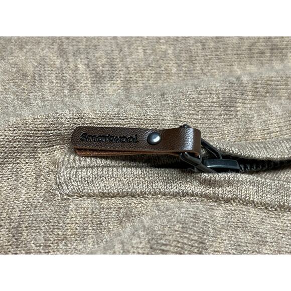 Smartwool Men’s XL Beige Quarter Zip Sweater Polyester Merino Wool Nylon - Picture 8 of 8